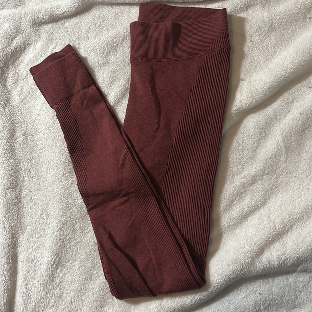 Lululemon red wool blend leggings